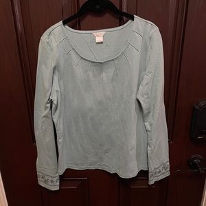 Blue, long-sleeve shirt